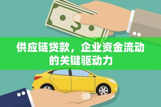 琉球供应链贷款，企业资金流动的关键驱动力