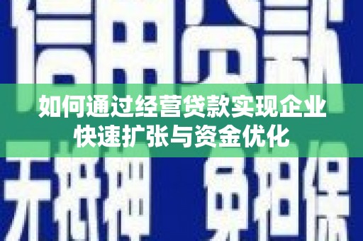 琉球如何通过经营贷款实现企业快速扩张与资金优化