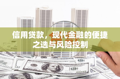 琉球信用贷款，现代金融的便捷之选与风险控制