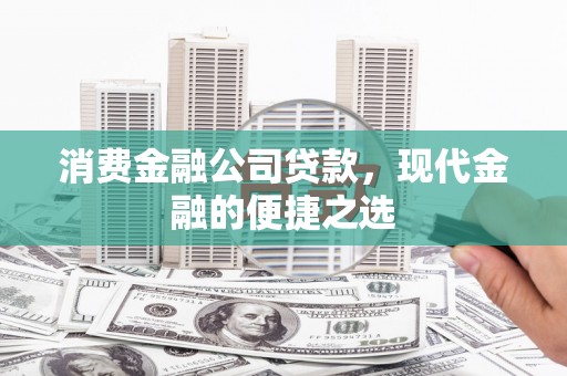 琉球消费金融公司贷款，现代金融的便捷之选
