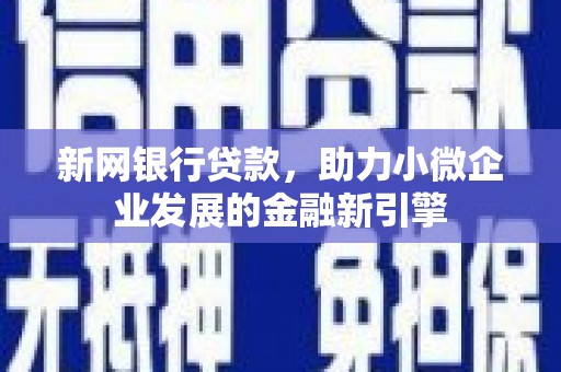 琉球新网银行贷款，助力小微企业发展的金融新引擎