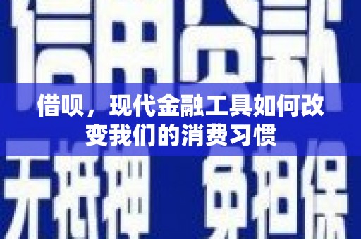 琉球借呗，现代金融工具如何改变我们的消费习惯