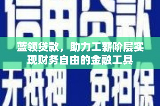 琉球蓝领贷款，助力工薪阶层实现财务自由的金融工具