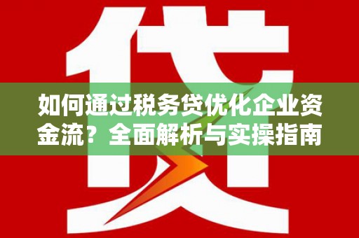 琉球如何通过税务贷优化企业资金流？全面解析与实操指南
