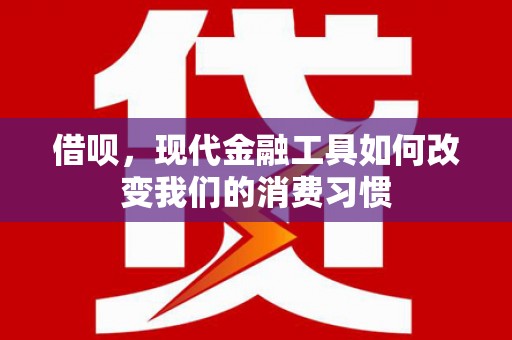 琉球借呗，现代金融工具如何改变我们的消费习惯