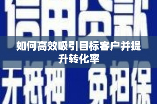 琉球如何高效吸引目标客户并提升转化率