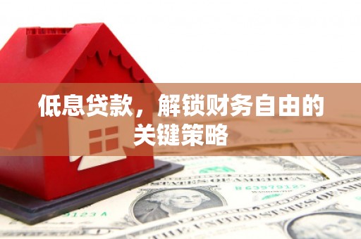 琉球低息贷款，解锁财务自由的关键策略