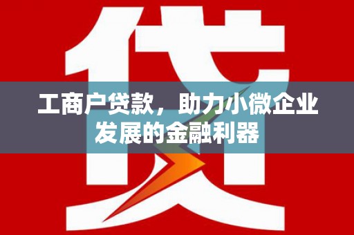 琉球工商户贷款，助力小微企业发展的金融利器