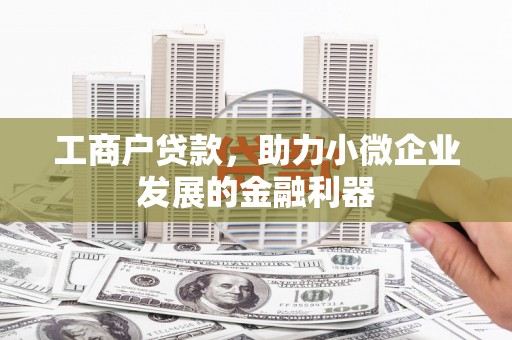 琉球工商户贷款，助力小微企业发展的金融利器