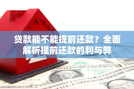 琉球贷款能不能提前还款？全面解析提前还款的利与弊
