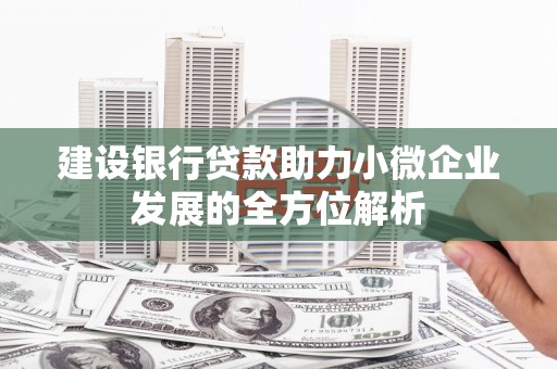 琉球建设银行贷款助力小微企业发展的全方位解析