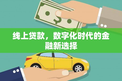 琉球线上贷款，数字化时代的金融新选择