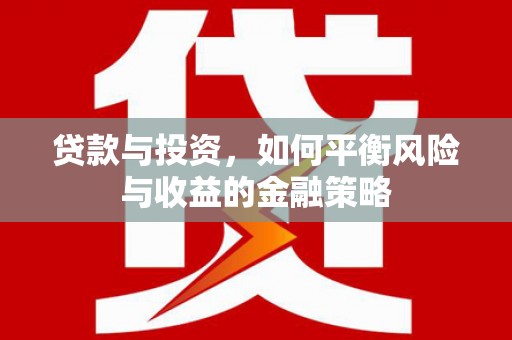 琉球贷款与投资，如何平衡风险与收益的金融策略