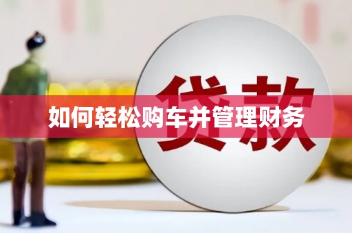 琉球如何轻松购车并管理财务