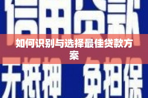 琉球如何识别与选择最佳贷款方案